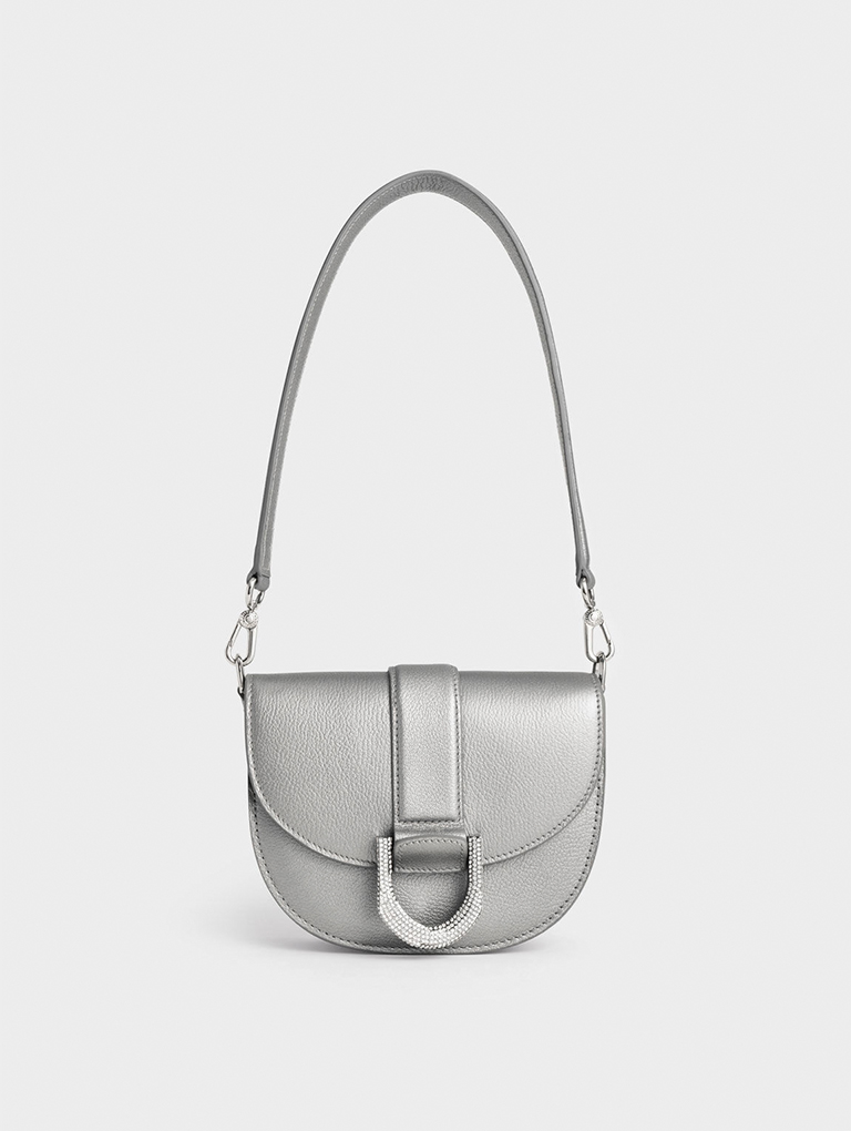 Women’s Mini Gabine Leather Saddle Bag - CHARLES & KEITH