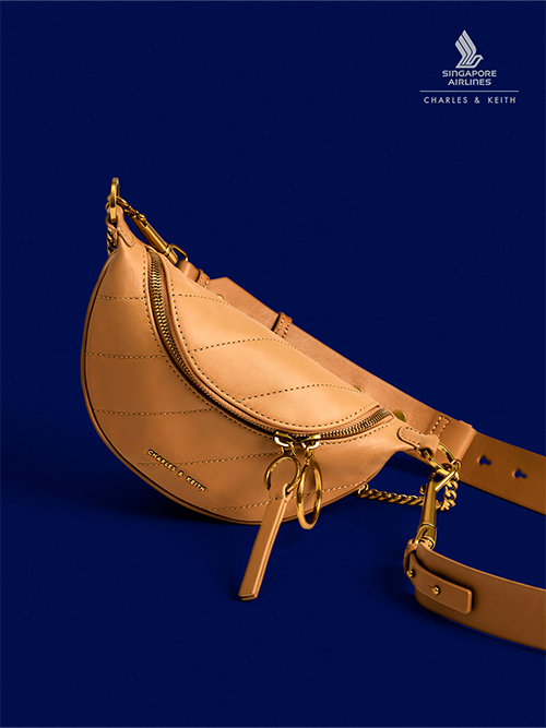 Philomena Upcycled Leather Crossbody Bag, Camel