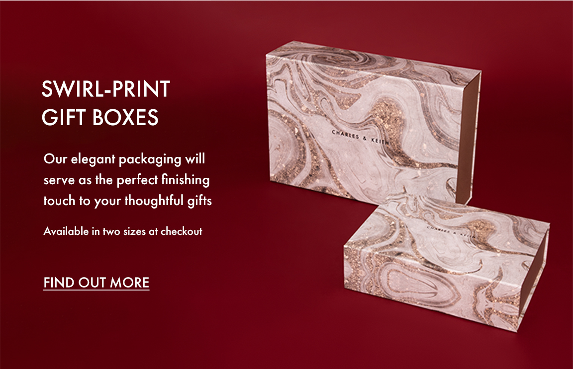 CHARLES & KEITH Gift Boxes in sand and grey - CHARLES & KEITH