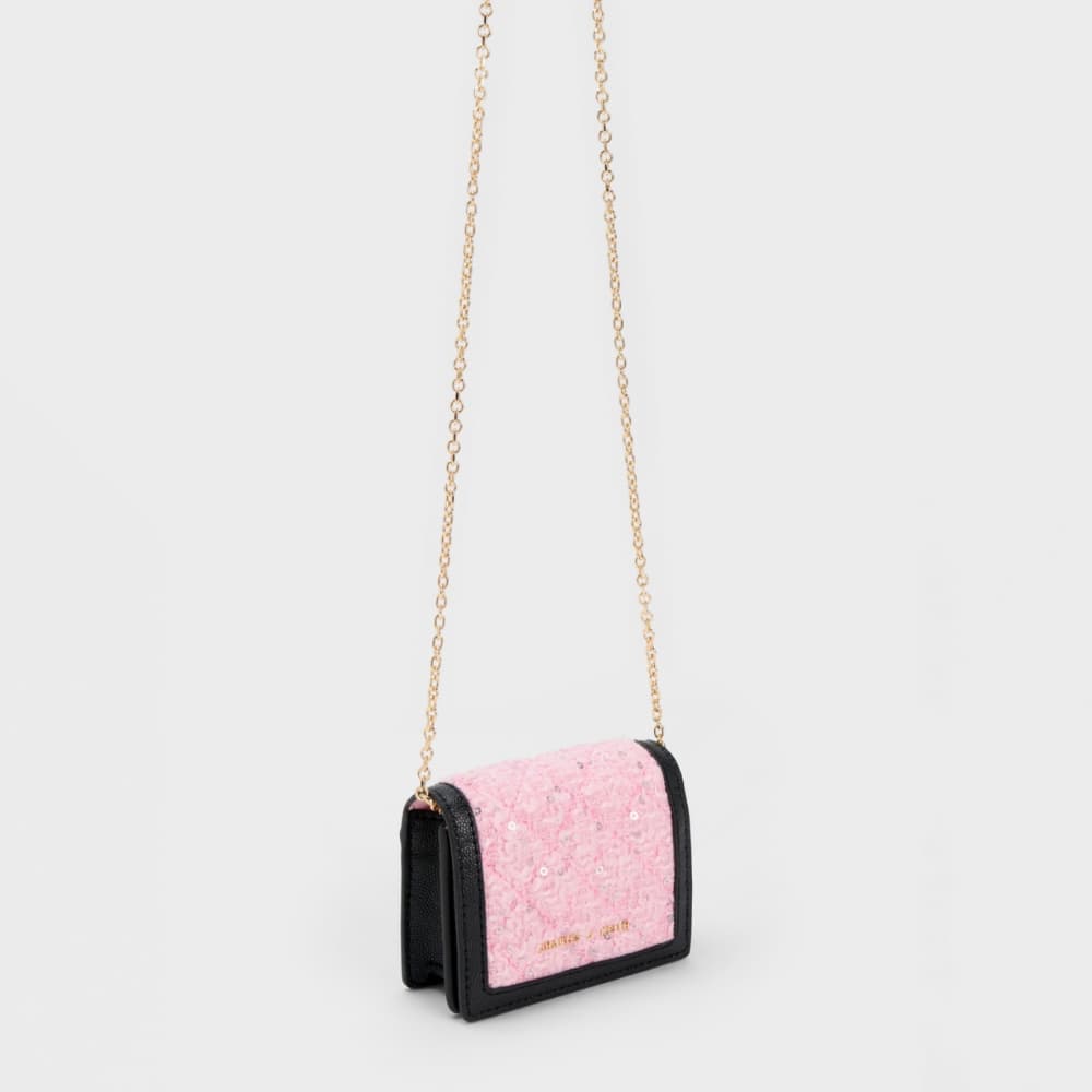 Women's multicoloured Micaela tweed cardholder - CHARLES & KEITH