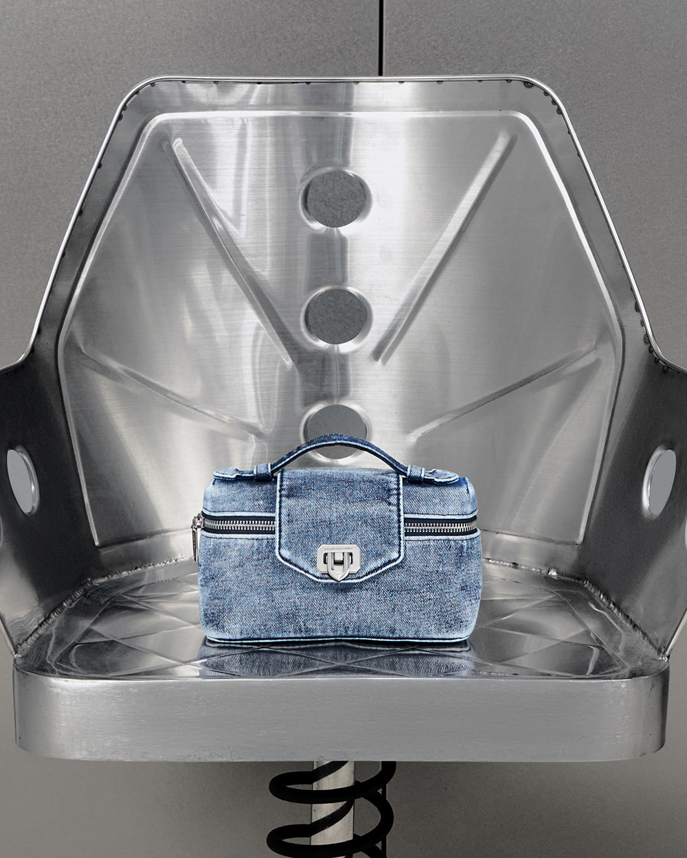Women’s Arwen denim top handle vanity bag  - CHARLES & KEITH