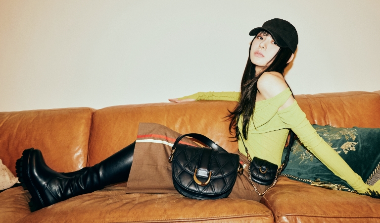 Women’s Gabine quilted saddle bag, micro Gabine quilted saddle bag and knee-high boots - CHARLES & KEITH