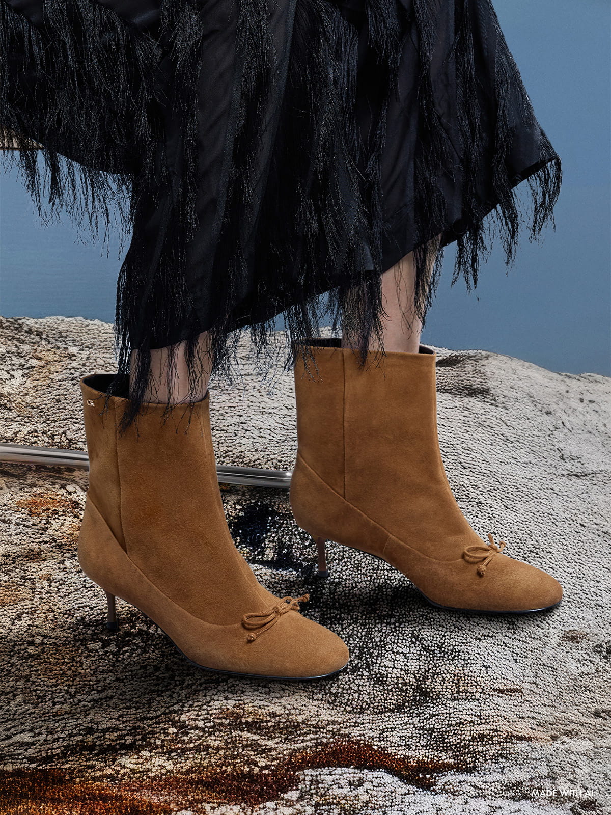 Dark Brown Textured Faux Suede Double-Strap Brogue Mary Janes – CHARLES & KEITH