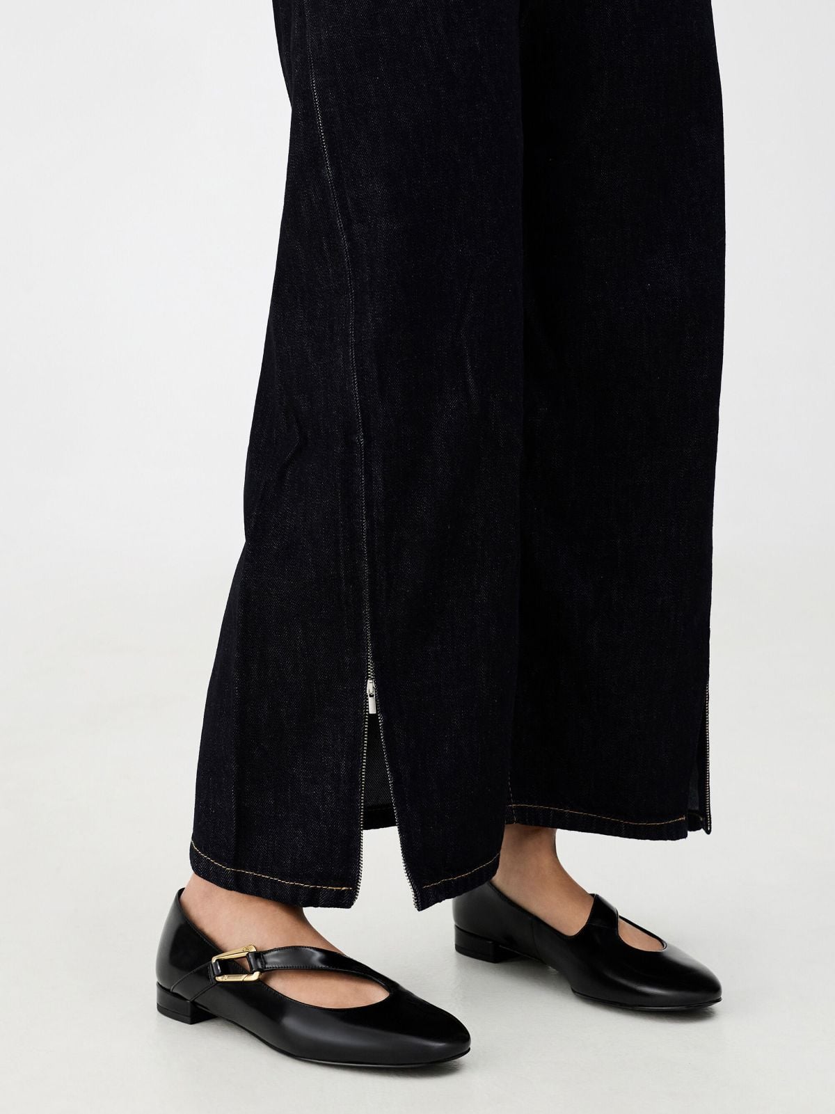 Black Box Daena Leather Asymmetric-Strap Mary Janes - CHARLES & KEITH