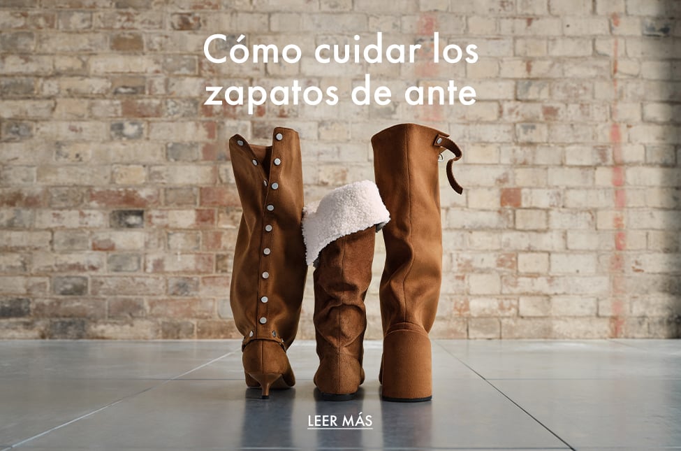 Botas hasta la rodilla convertibles en antelina con tachuelas y con tacón chupete Gael - Marrón Botas hasta la rodilla Robbie en antelina con tacón ancho y hebilla lateral - Marrón -  CHARLES & KEITH