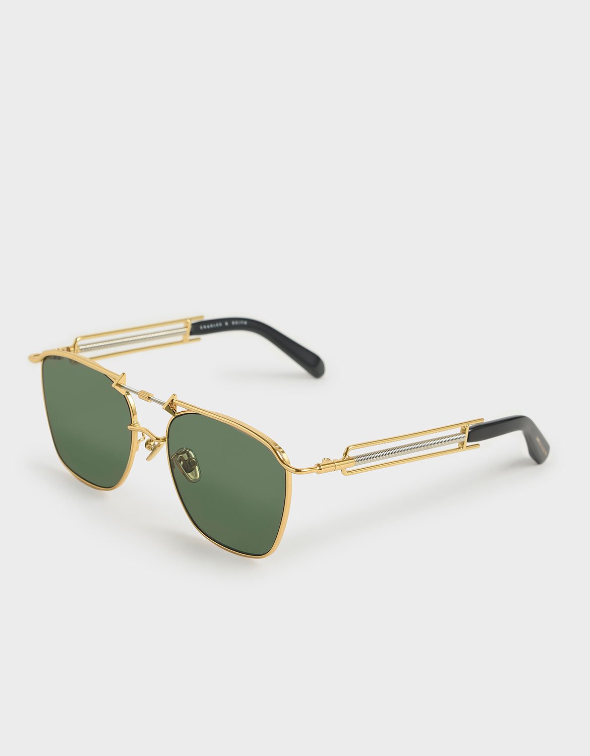 Women’s olive square double bridge sunglasses – CHARLES & KEITH