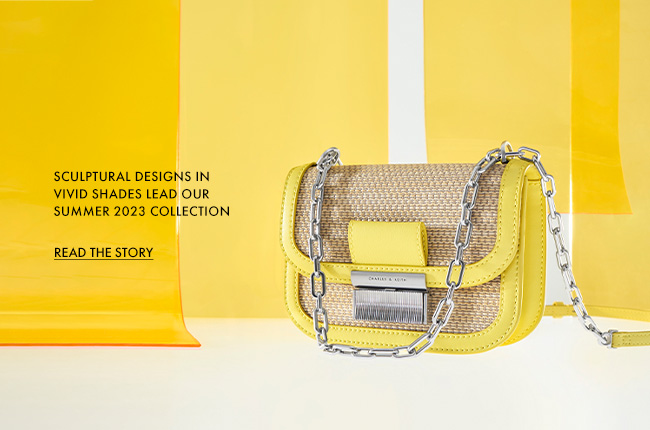 Women's yellow Charlot raffia chain strap bag - CHARLES & KEITH