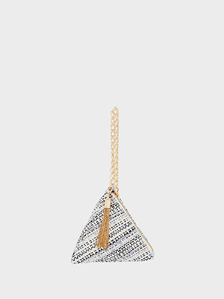 Hera Tweed Pyramid Clutch