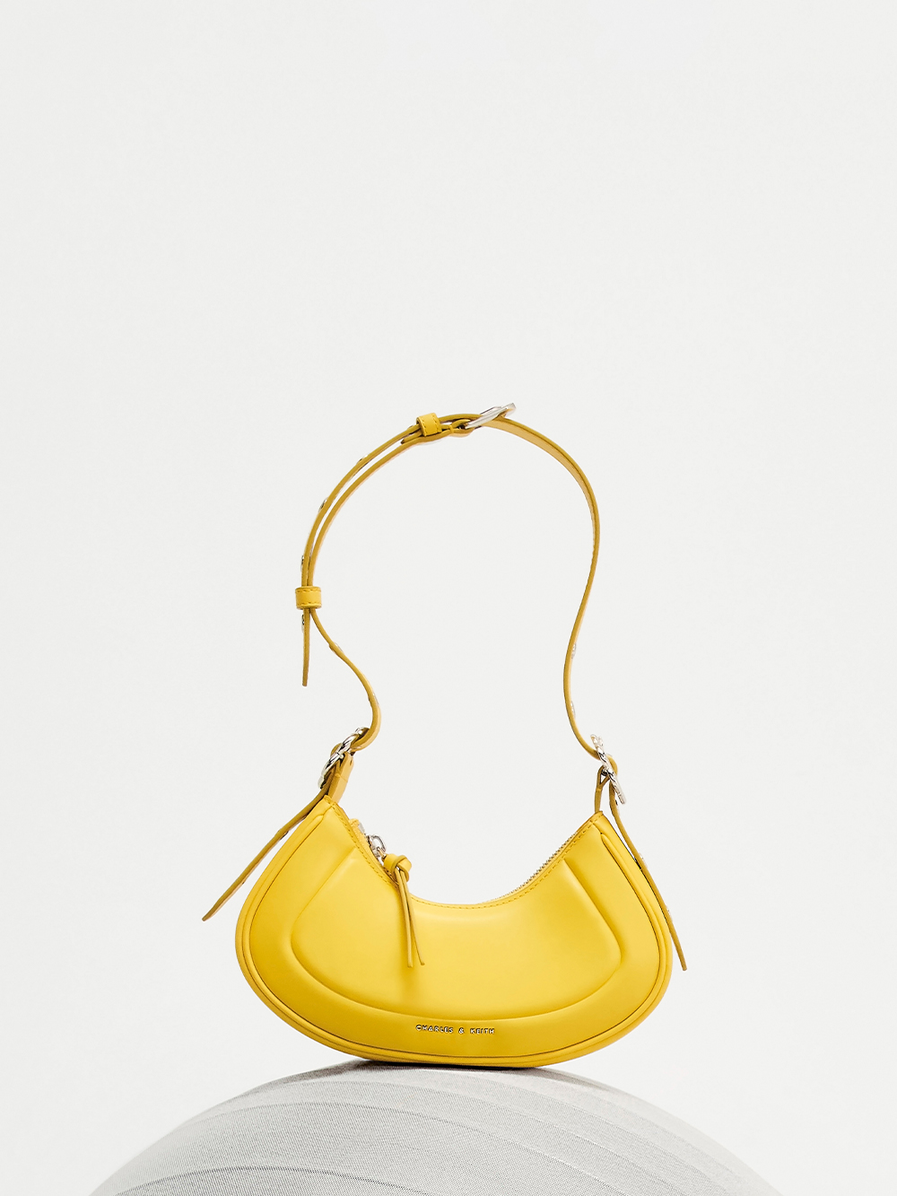 Women's yellow Petra curved shoulder bag - CHARLES & KEITH