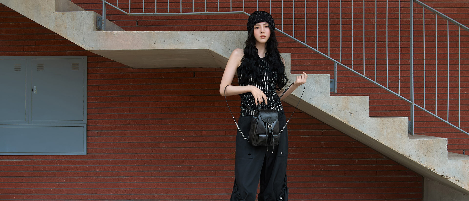 Womenâ€™s Bryna backpack in noir - CHARLES & KEITH