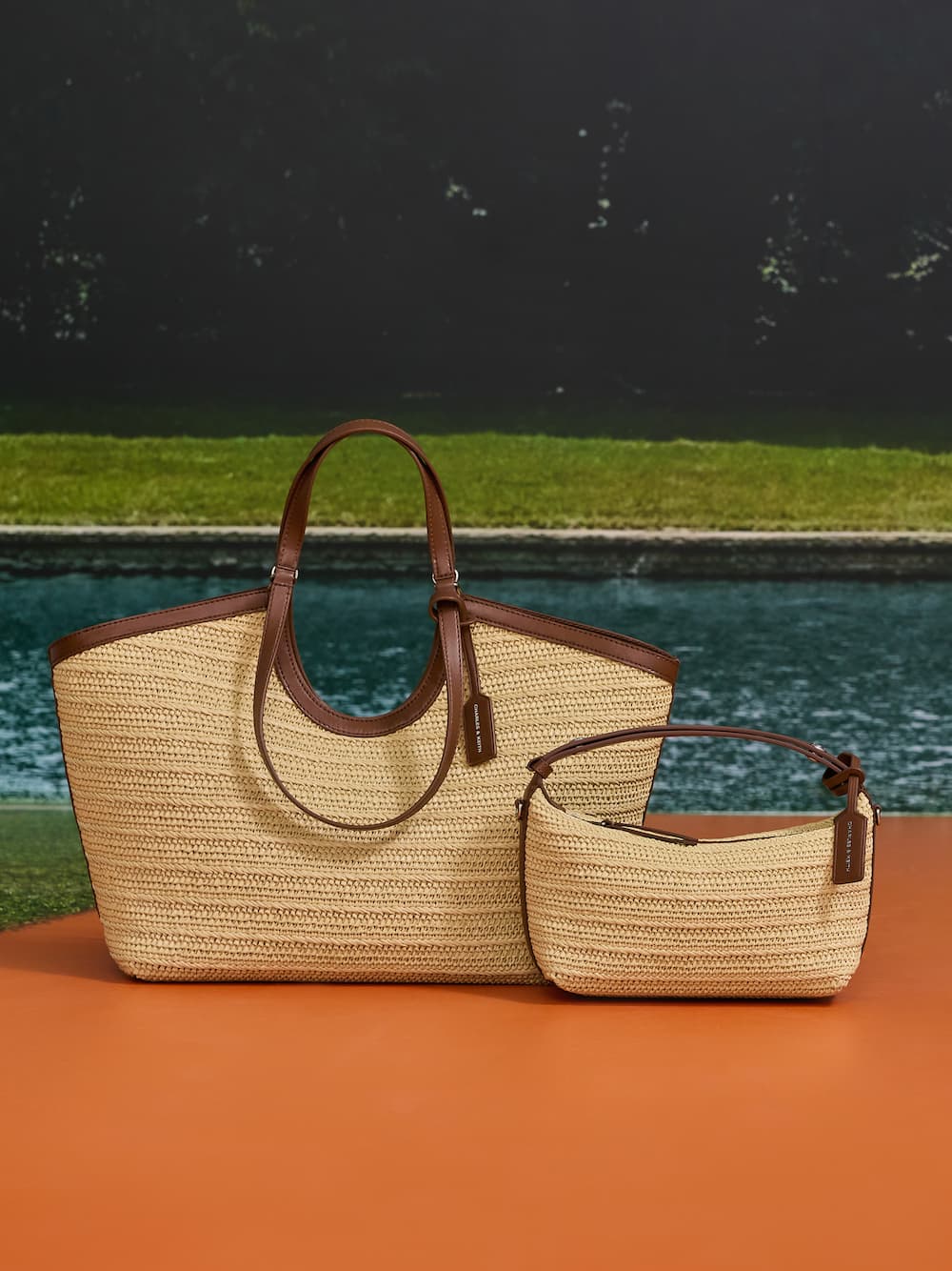Multi Ivette Raffia Woven Tote Bag, Multi Ivette Raffia Woven Shoulder Bag - CHARLES & KEITH