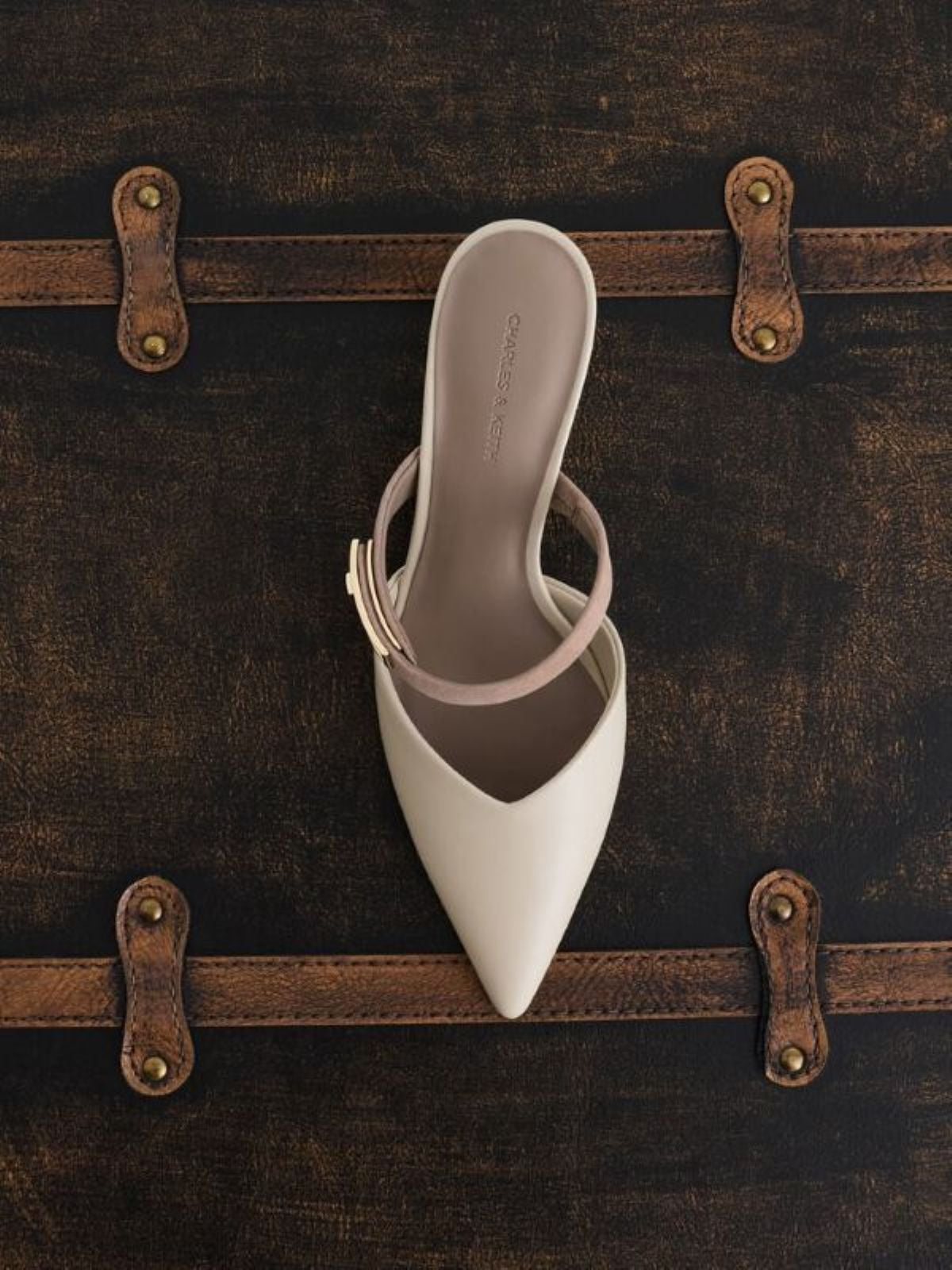 Chalk Lando Heeled Mules - CHARLES & KEITH