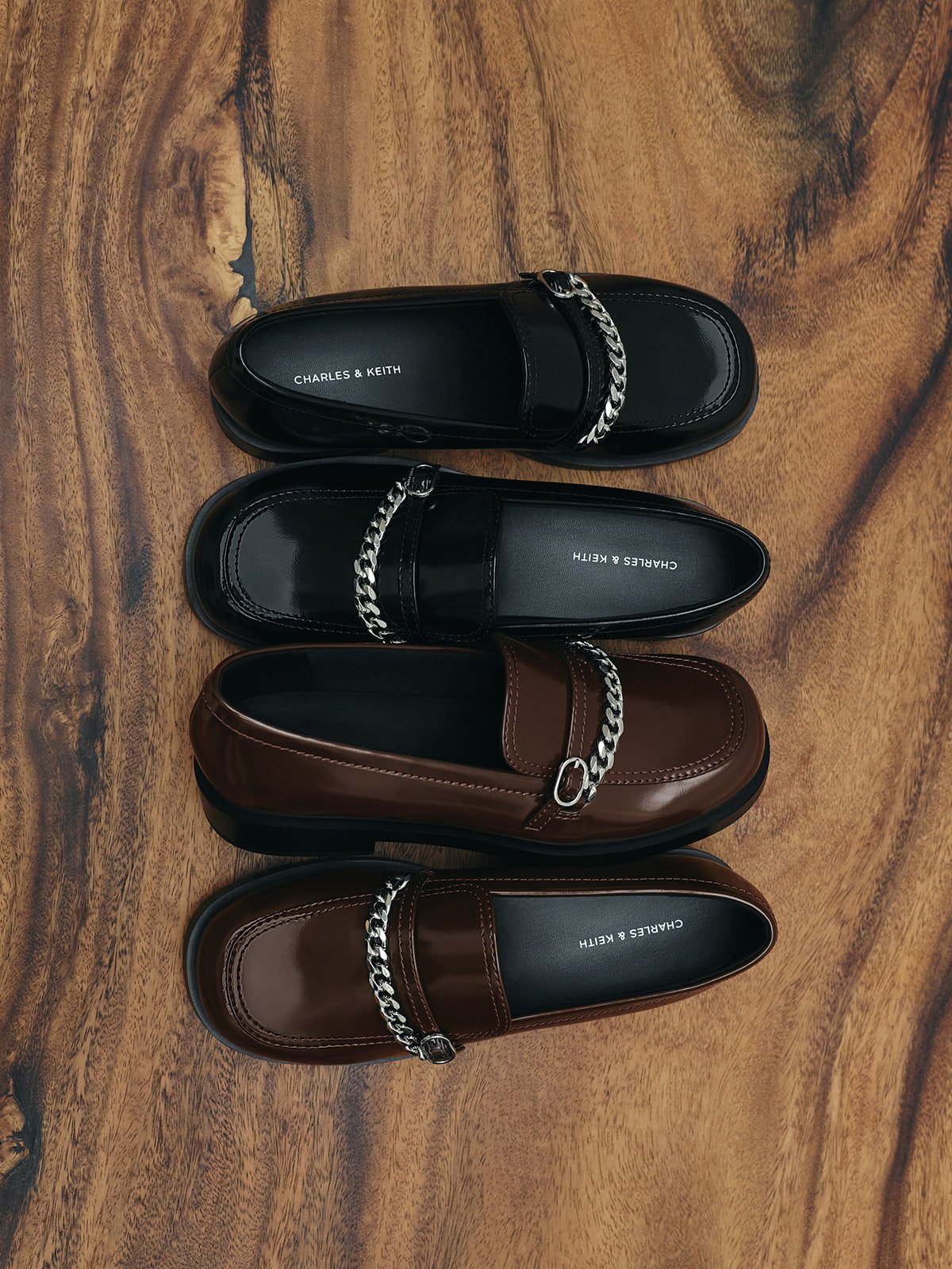 Black Box Georgie Chain Loafers - CHARLES & KEITH