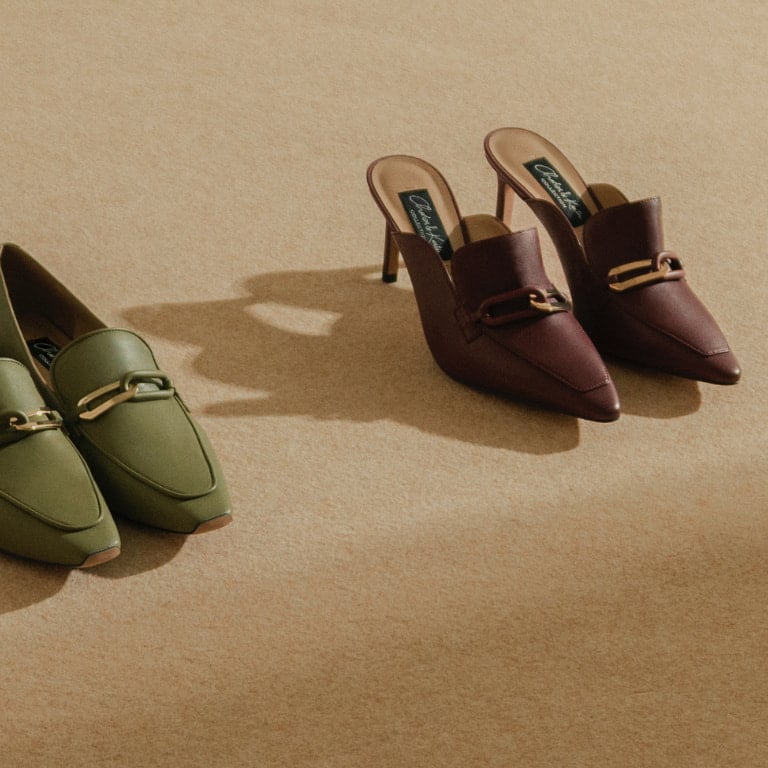 Women’s embellished leather mules, embellished leather loafers and snake print embellished leather loafers – CHARLES & KEITH