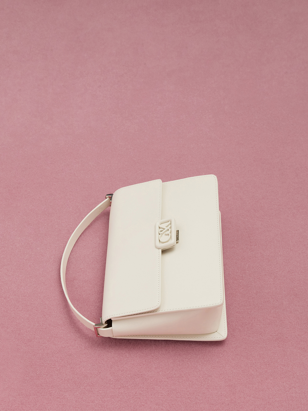 Women’s White Leather Shoulder Bag - CHARLES & KEITH