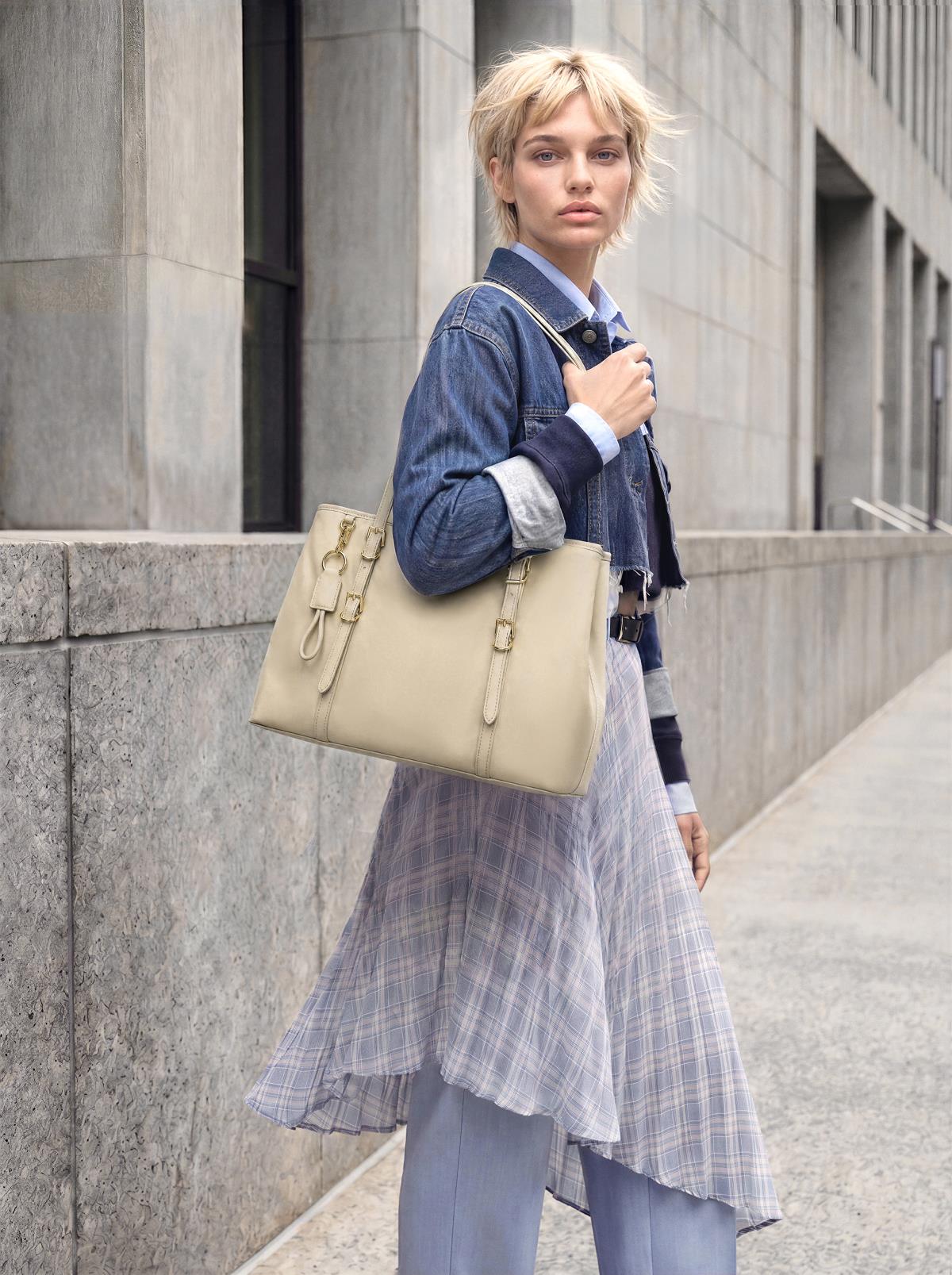Levy 尼龍托特包 - 燕麥灰 - CHARLES & KEITH
