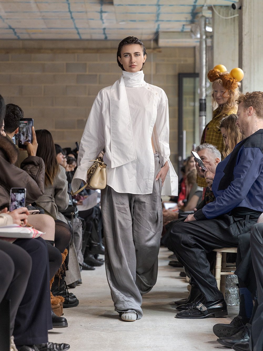 Winona Felt Mary Jane Flats in light grey  - CHARLES & KEITH