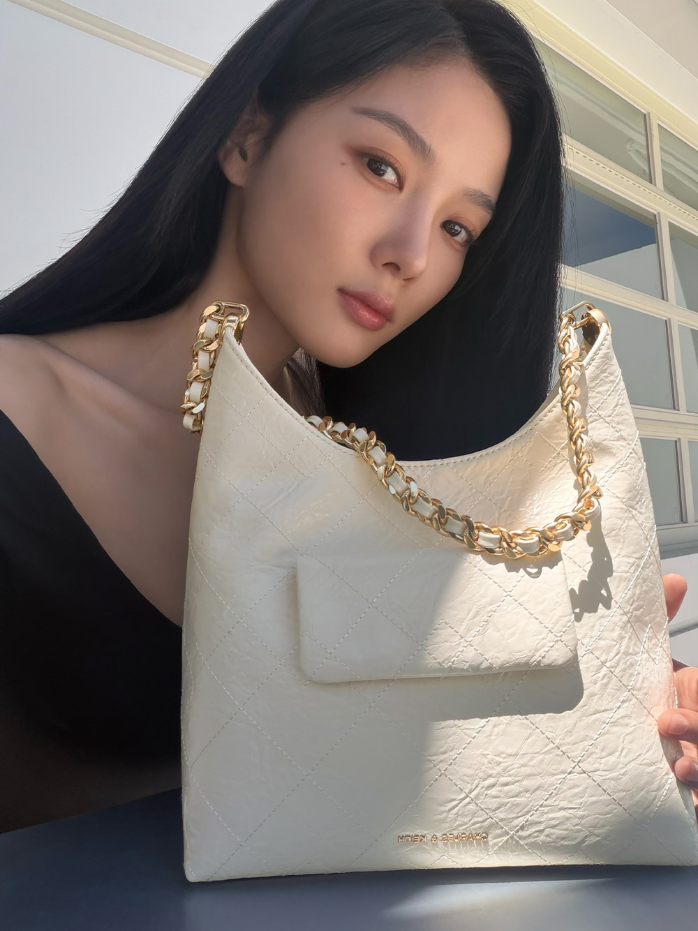 Large Ginevra Tote Bag in brown - CHARLES & KEITH