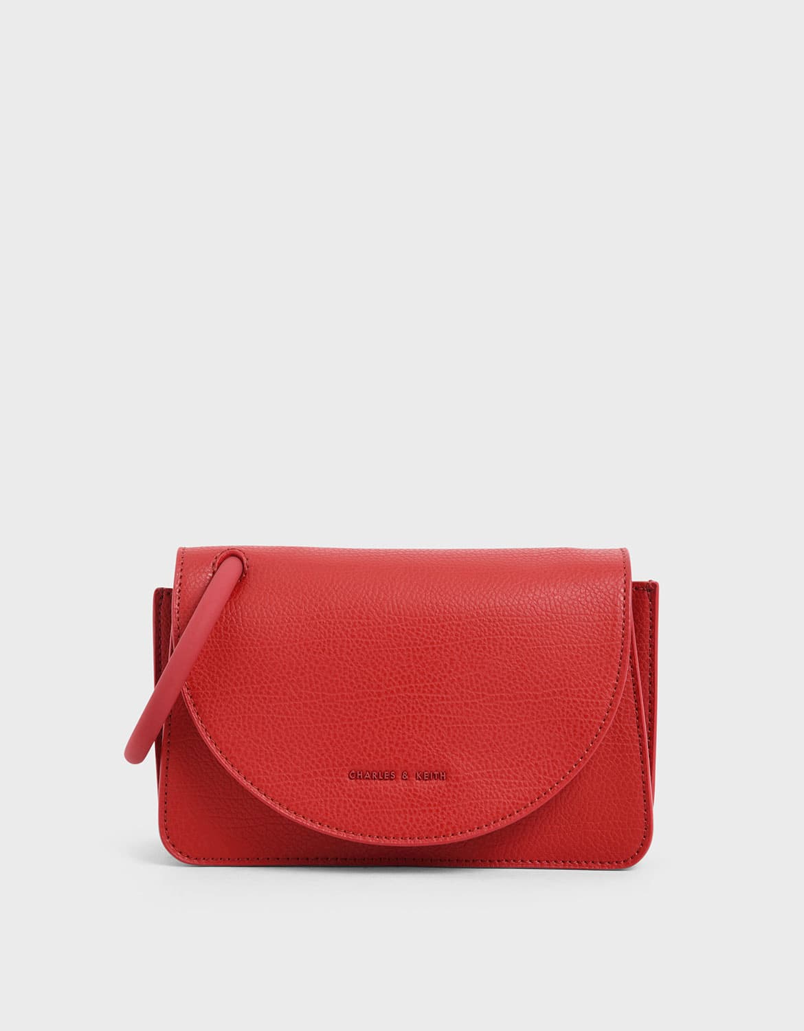 acrylic handle wristlet clutch in red – CHARLES & KEITH