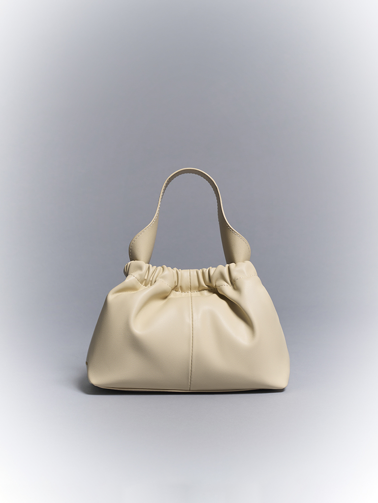 Women’s Ally ruched slouchy bag in chalk – CHARLES & KEITH