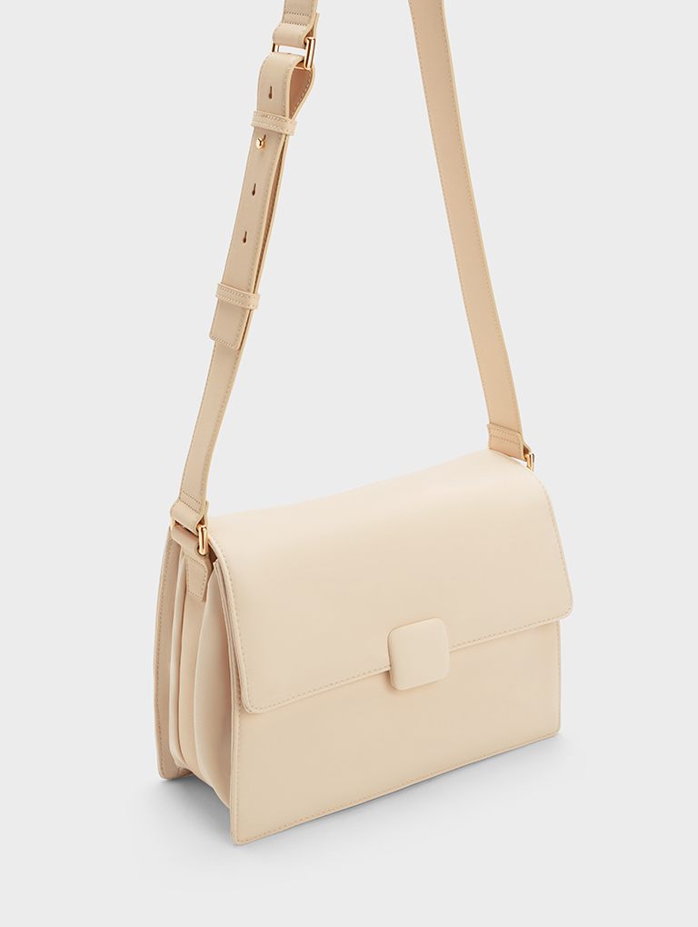 Women’s Koa nylon crossbody bag in beige – CHARLES & KEITH