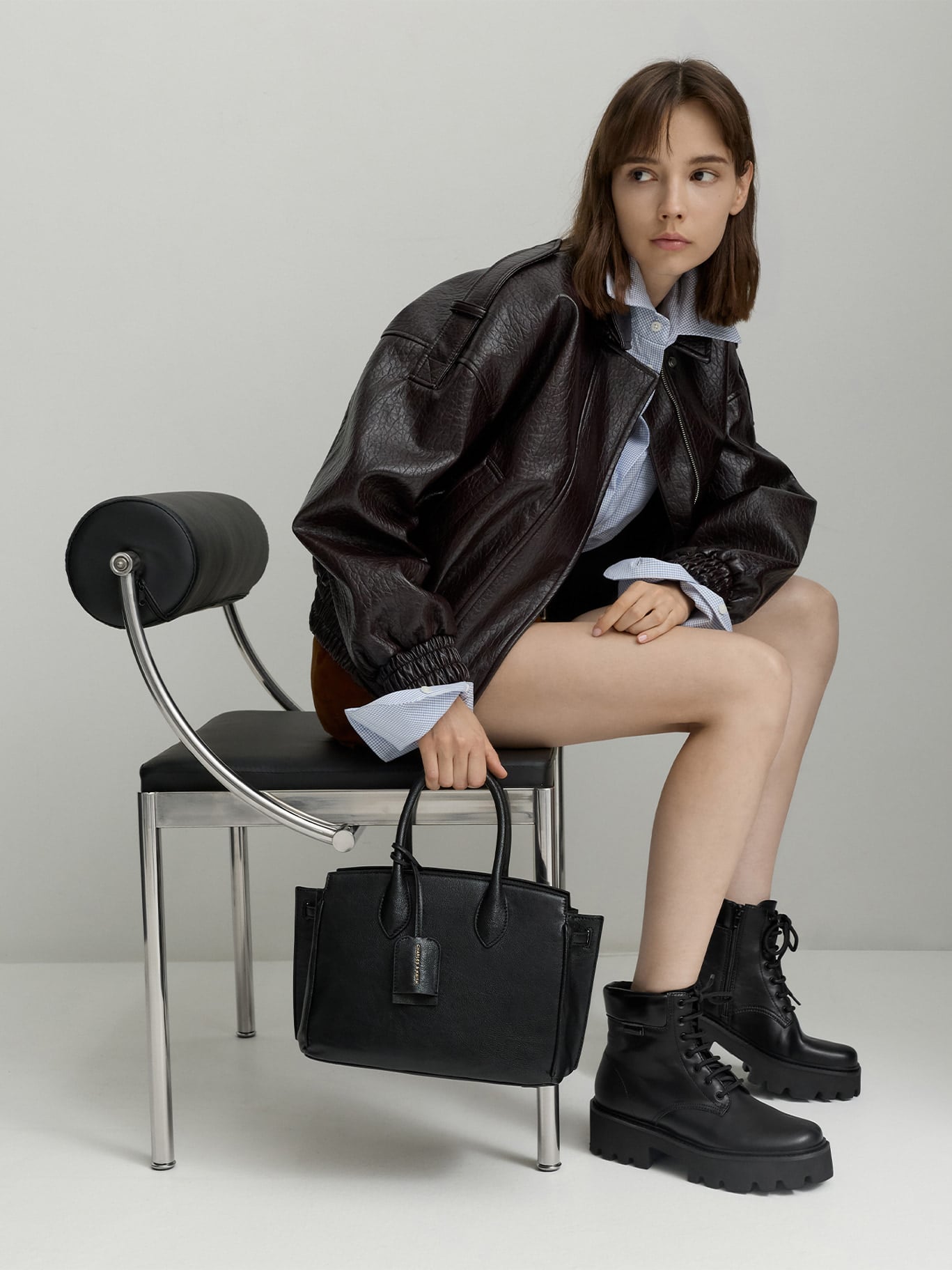 Ginevra Tote Bag - Black – CHARLES & KEITH