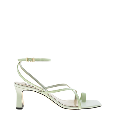 LEATHER STRAPPY CROSSOVER SANDALS