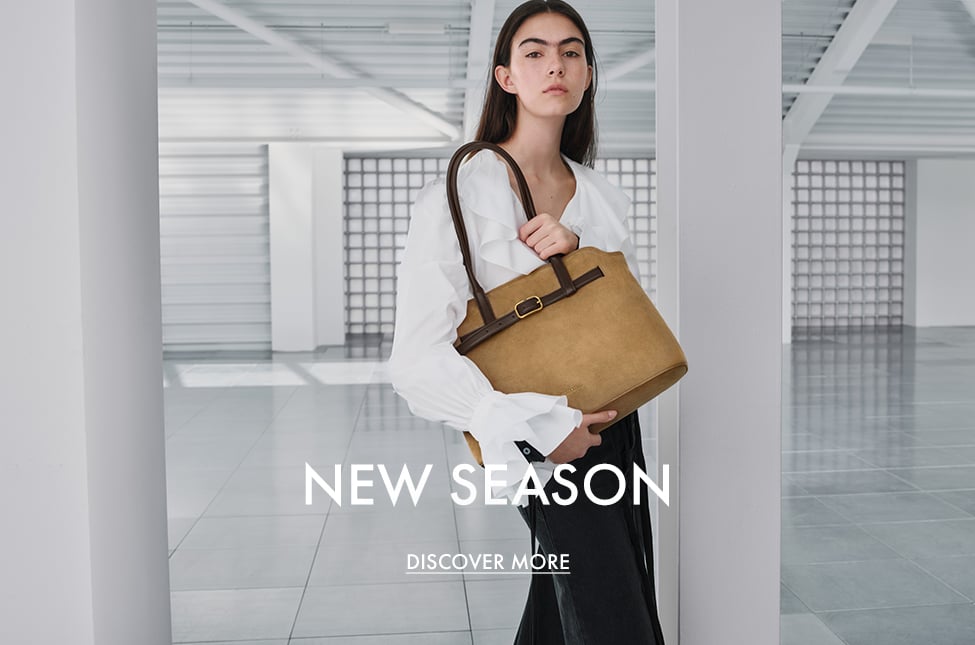 Sahara Sand Victoria Recycled Suede Belted Trapeze Tote Bag - CHARLES & KEITH