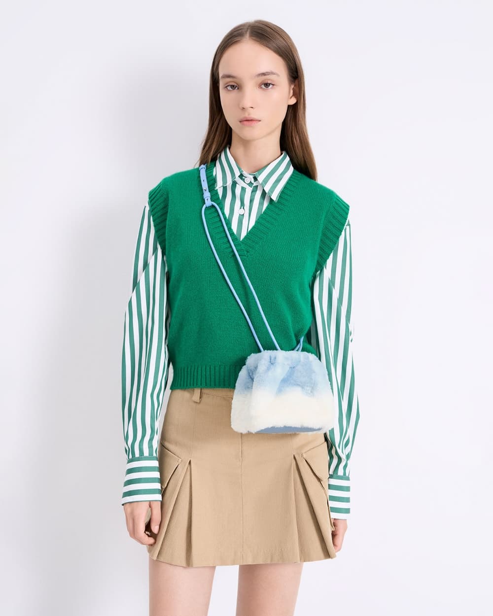 Women's Aldora beaded handle furry bucket bag - CHARLES & KEITH
