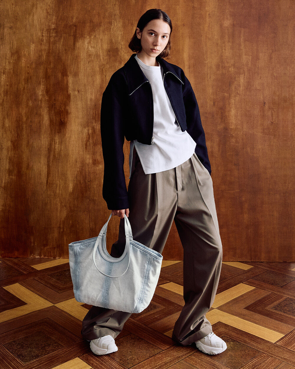 Women’s Ivette denim tote bag in light washed denim - CHARLES & KEITH