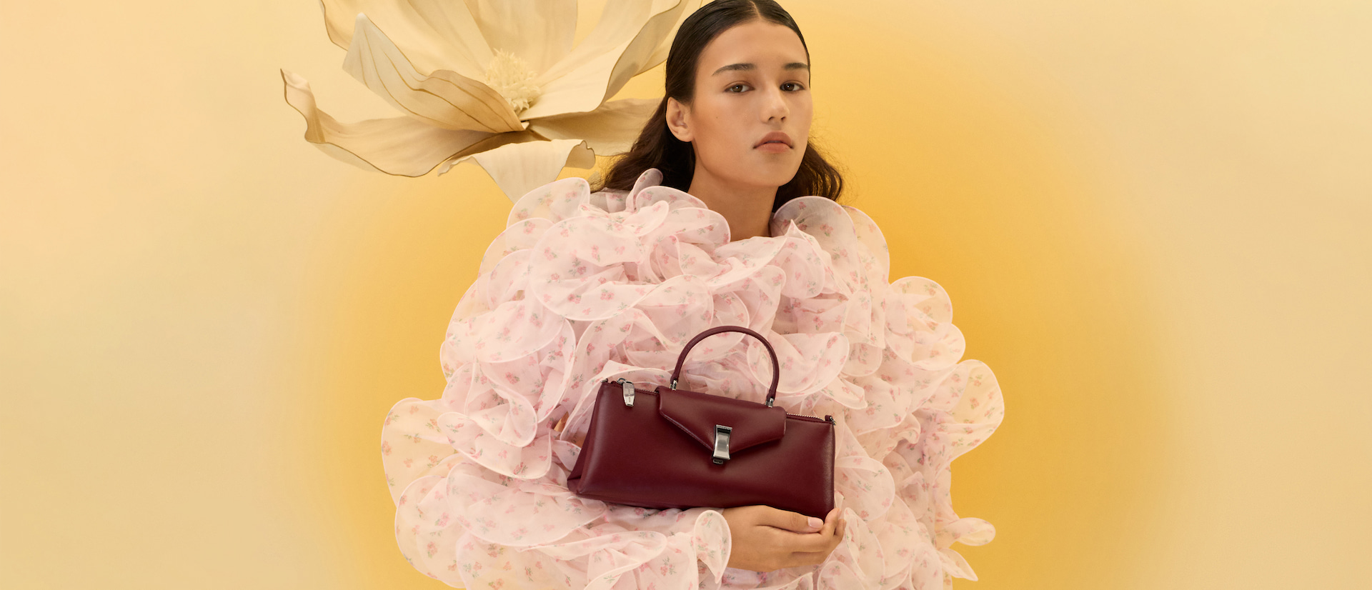Lilibet Elongated Top Handle Bag in burgundy - CHARLES & KEITH