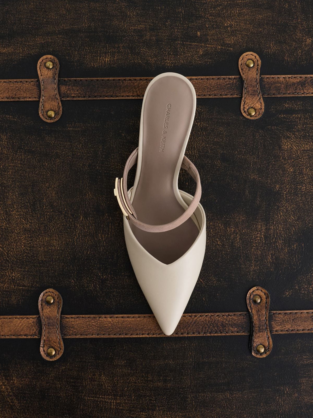 Chalk Lando Heeled Mules - CHARLES & KEITH