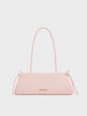 Women’s Hazel Bow Elongated Trapeze Shoulder Bag in Sea Salt Blue – CHARLES & KEITH