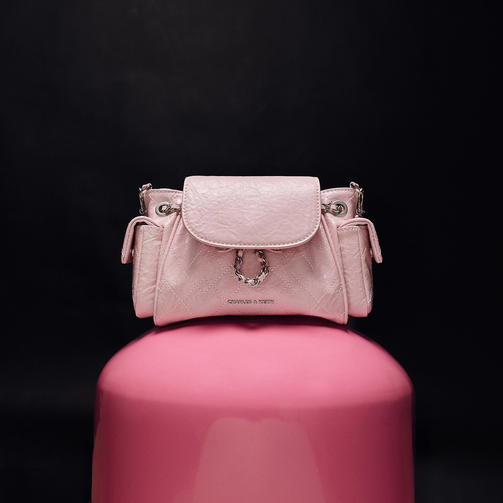 棉花糖粉色 Duo 兩用後背包 - CHARLES & KEITH
