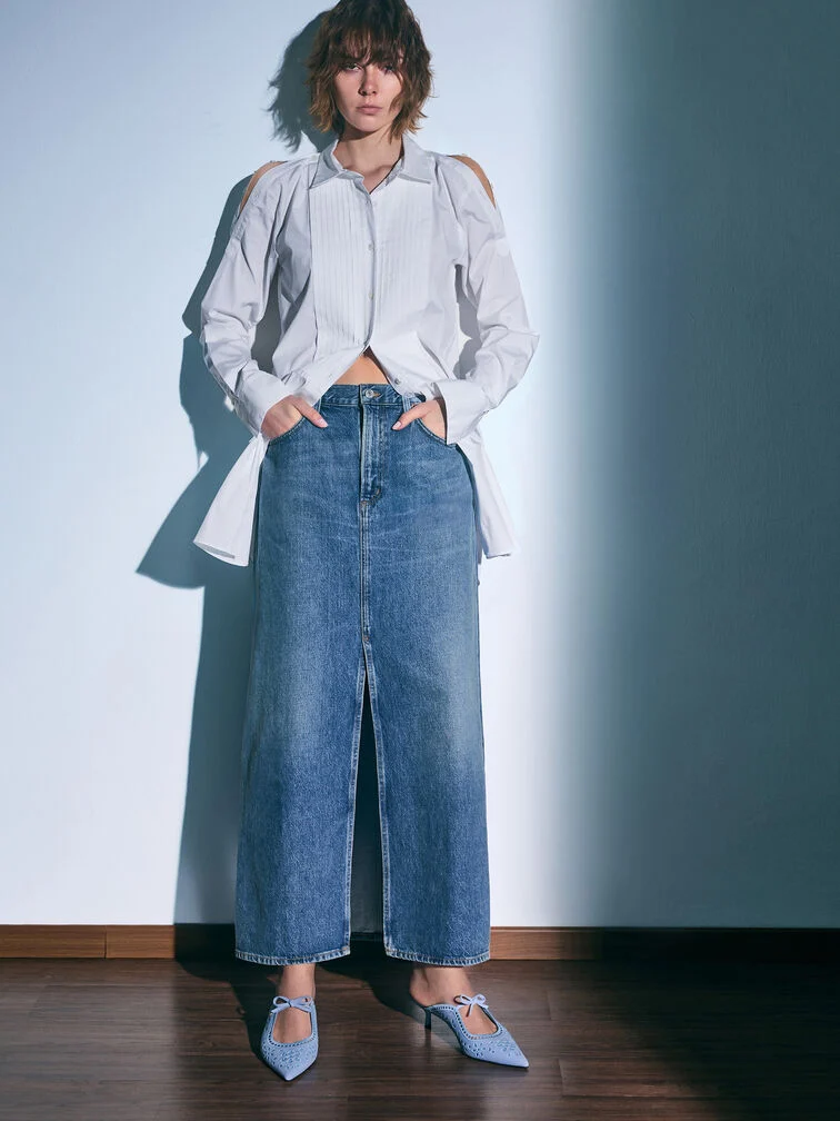 포인티드 키튼 힐 뮬은 편안하고 움직이기 편해 일상복으로 최고입니다.