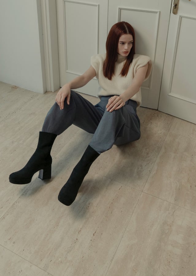 Women’s textured platform ankle boots – CHARLES & KEITH