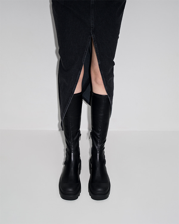 Women’s Black Indra Knee-High Boots - CHARLES & KEITH