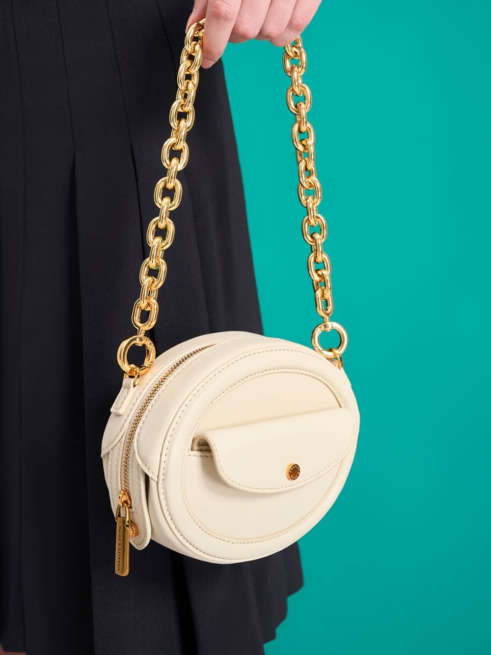 Women's chalk chain handle oval bag - CHARLES & KEITH
