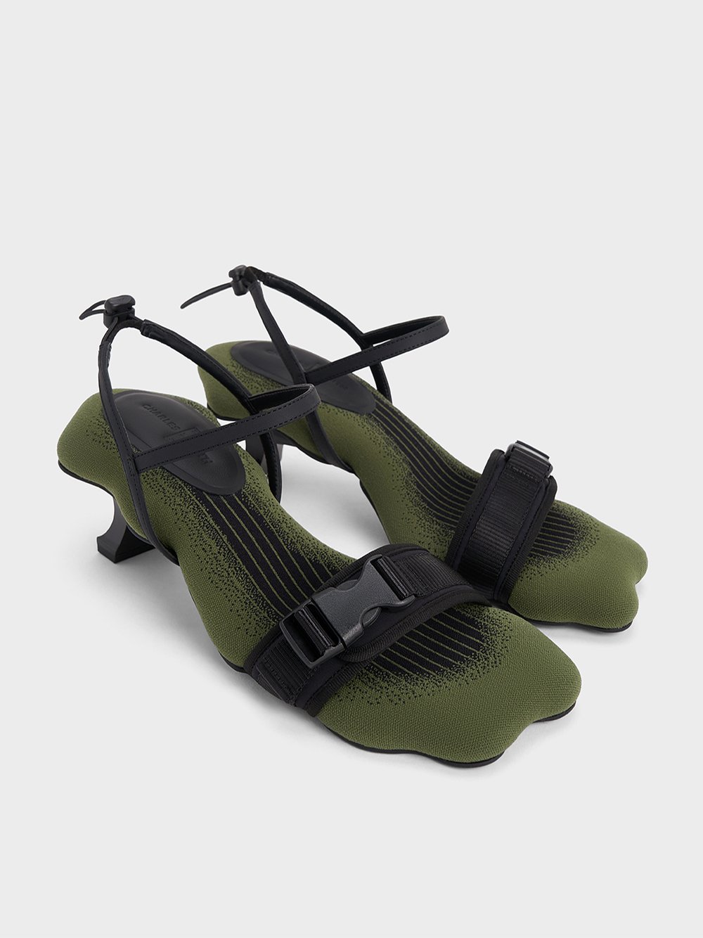 Wave Sculptural-Heel Sandals