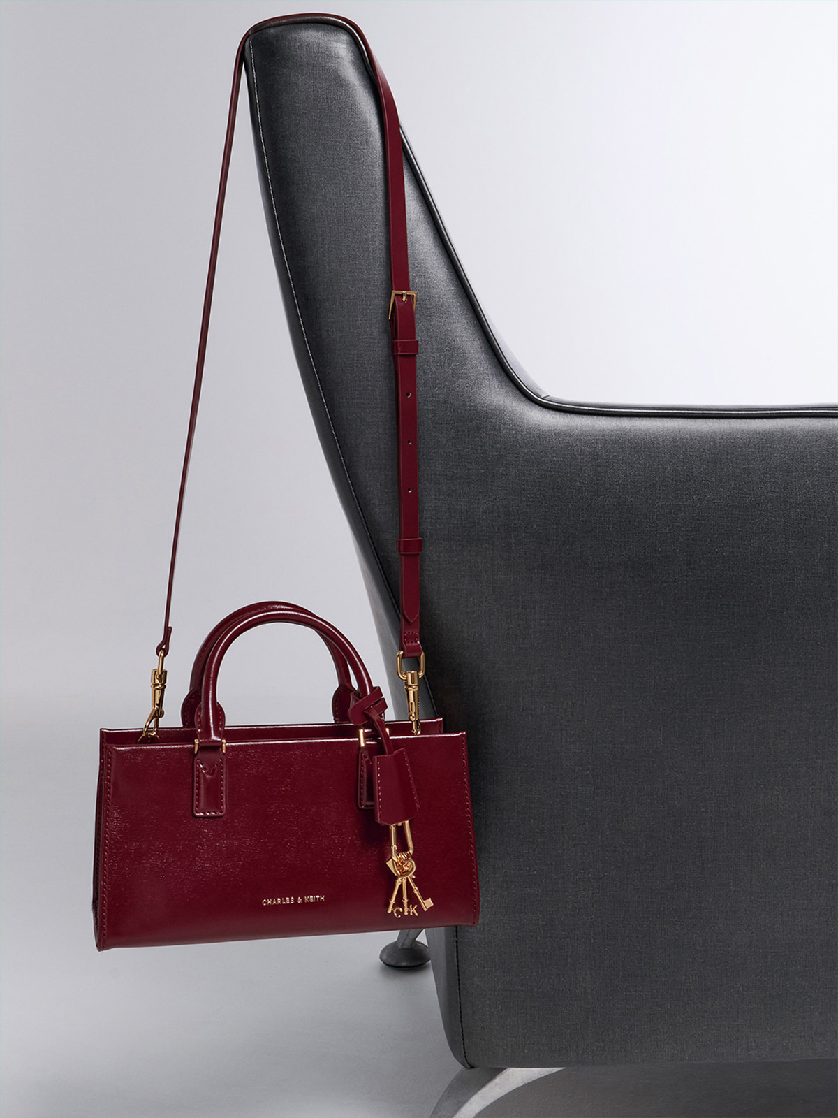 Women's mulberry plum mini Kerry tote bag – CHARLES & KEITH