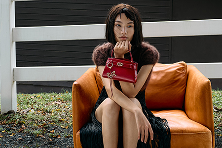 Red Aubrielle Horse-Motif Top Handle Bag - CHARLES & KEITH