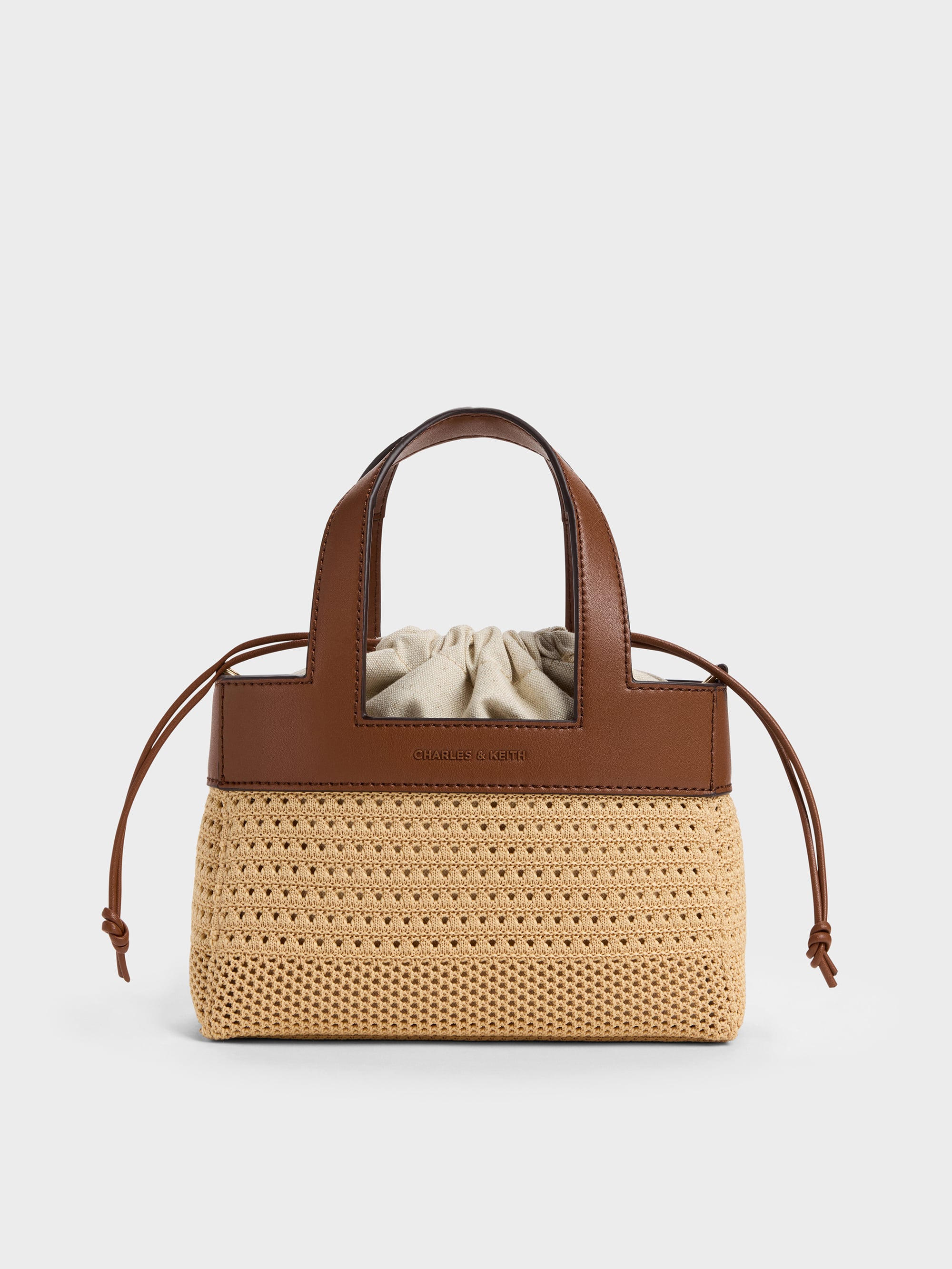 Girls' Ida Knitted Mini Bag - Beige - CHARLES & KEITH SG