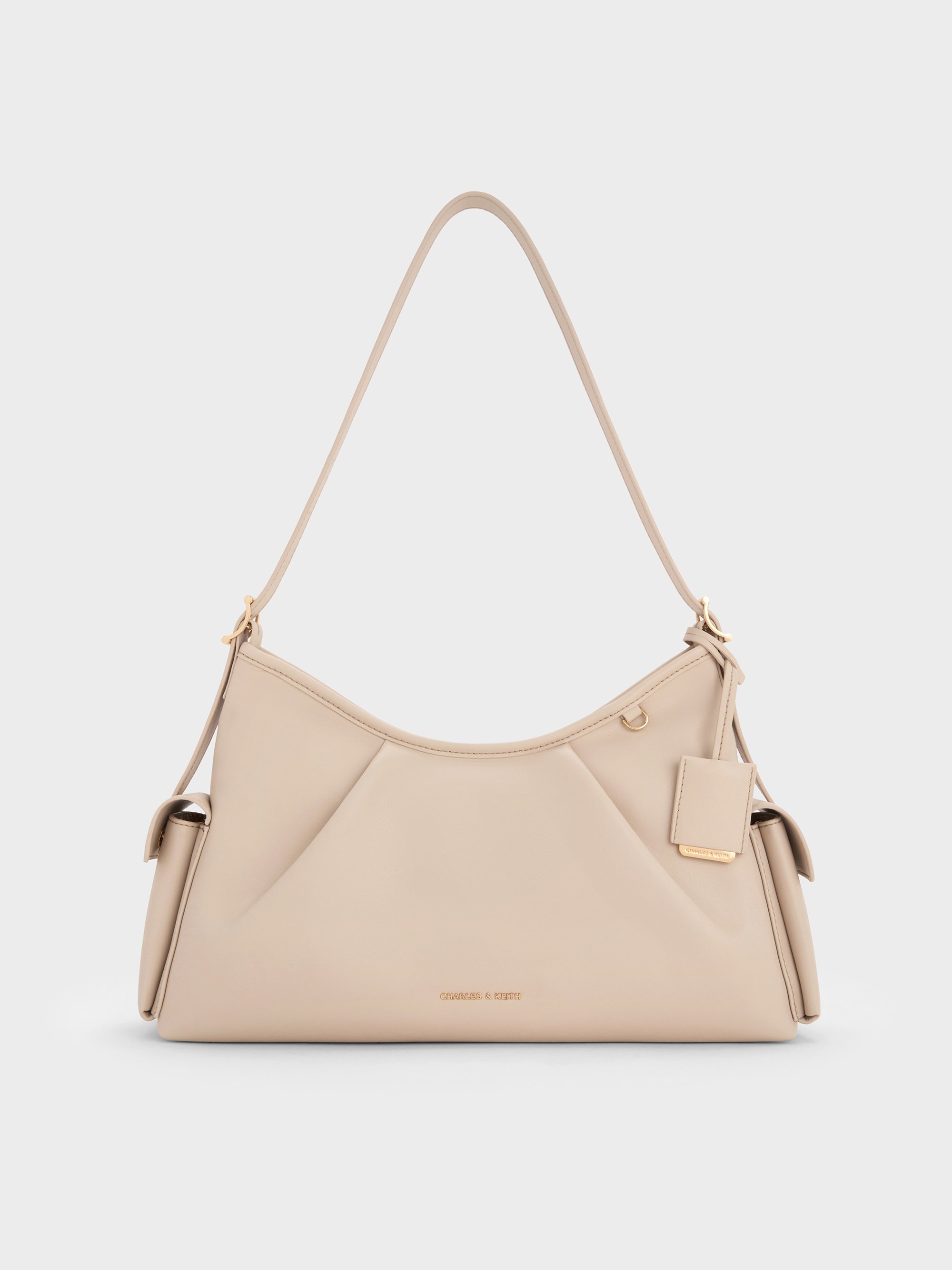 CHARLES & KEITH バッグ Black Cressida Quilted Chain Strap Bag - CHARLES & KEITH