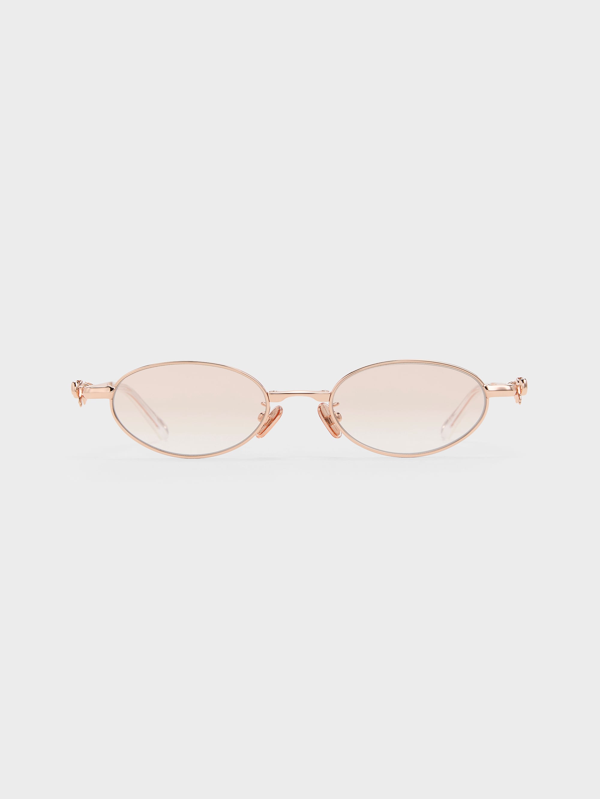 Crystal Embellished Sunglasses - Rose Gold Flamant Pink Crystals of Rocca Embellished Sunglasses  main image 4