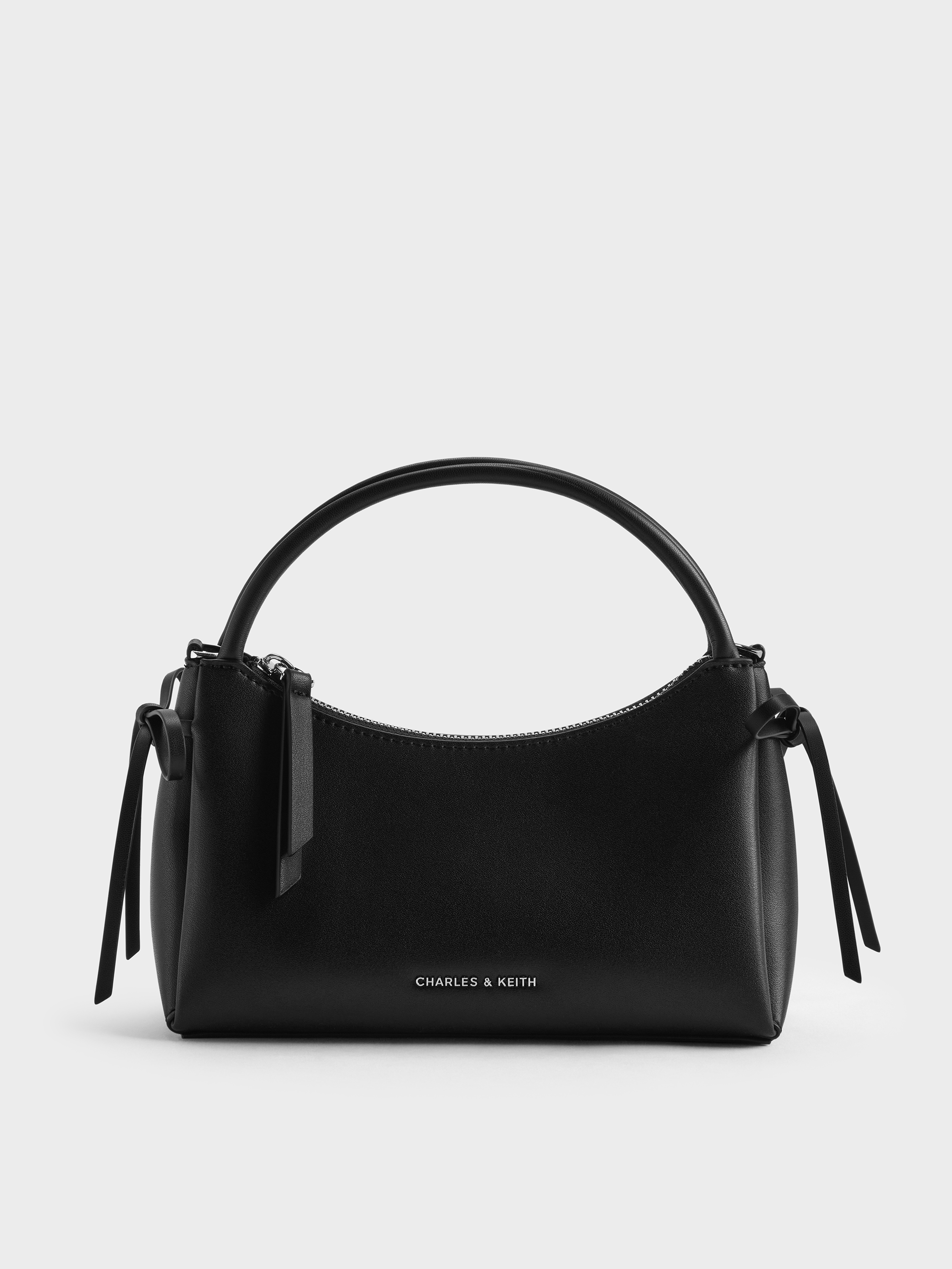 Hazel Bow Top Handle Bag - Noir - CHARLES & KEITH US