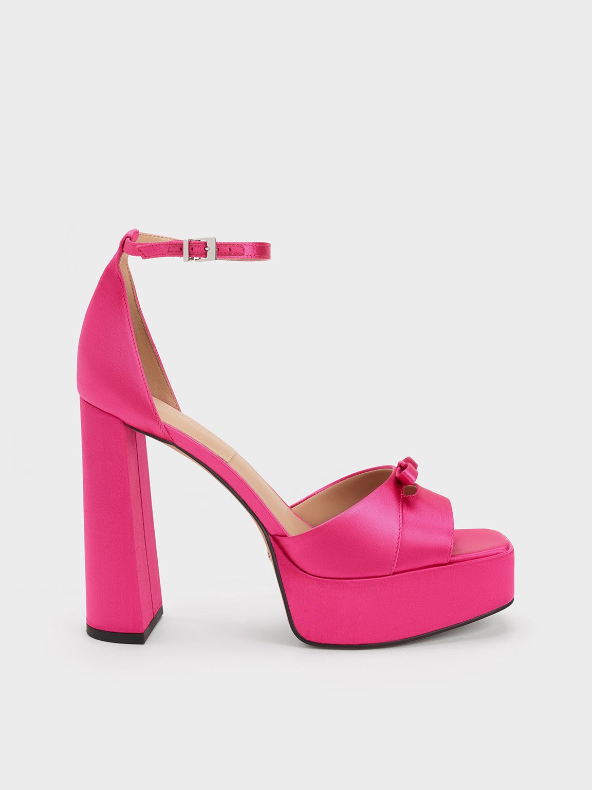 Charles & Keith Verona Recycled Polyester Platform Sandals In Pink