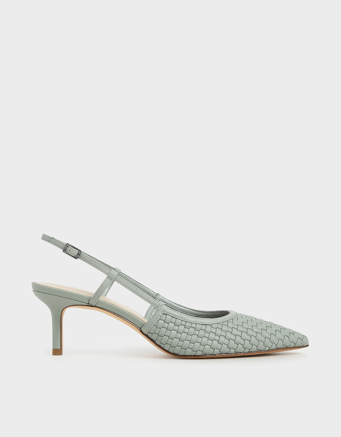 white slingback court shoes