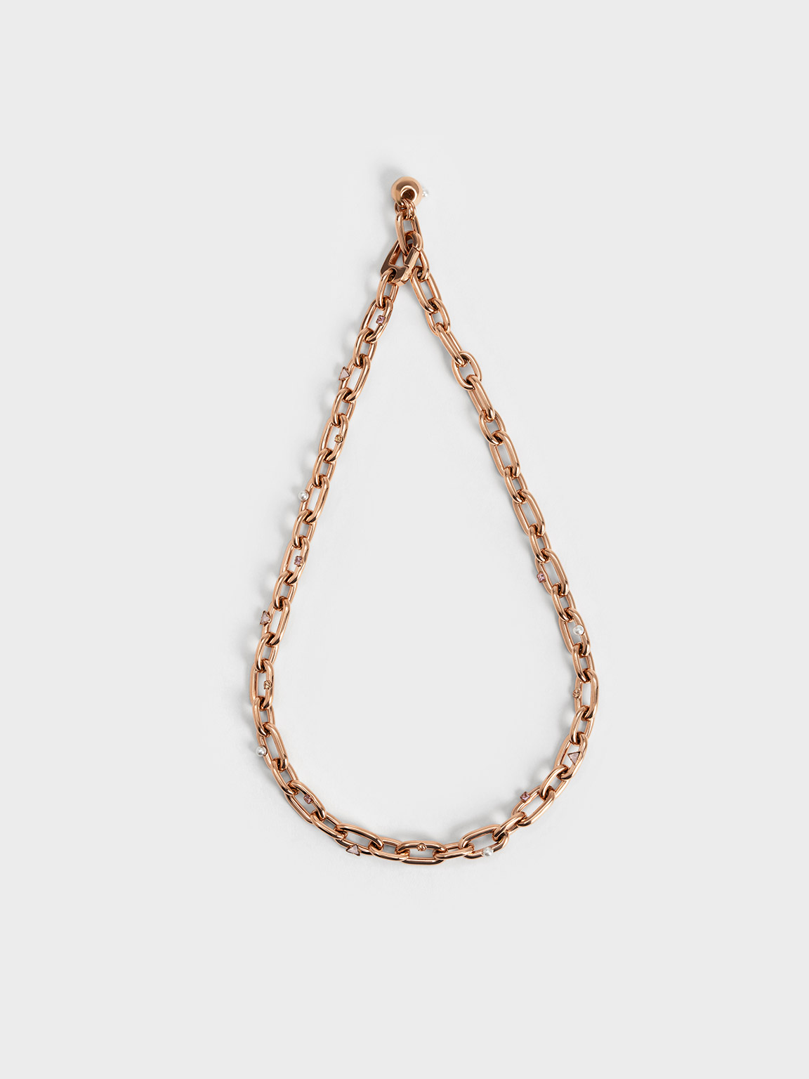 Silver Gabine Chain-Link Choker Necklace - CHARLES & KEITH US
