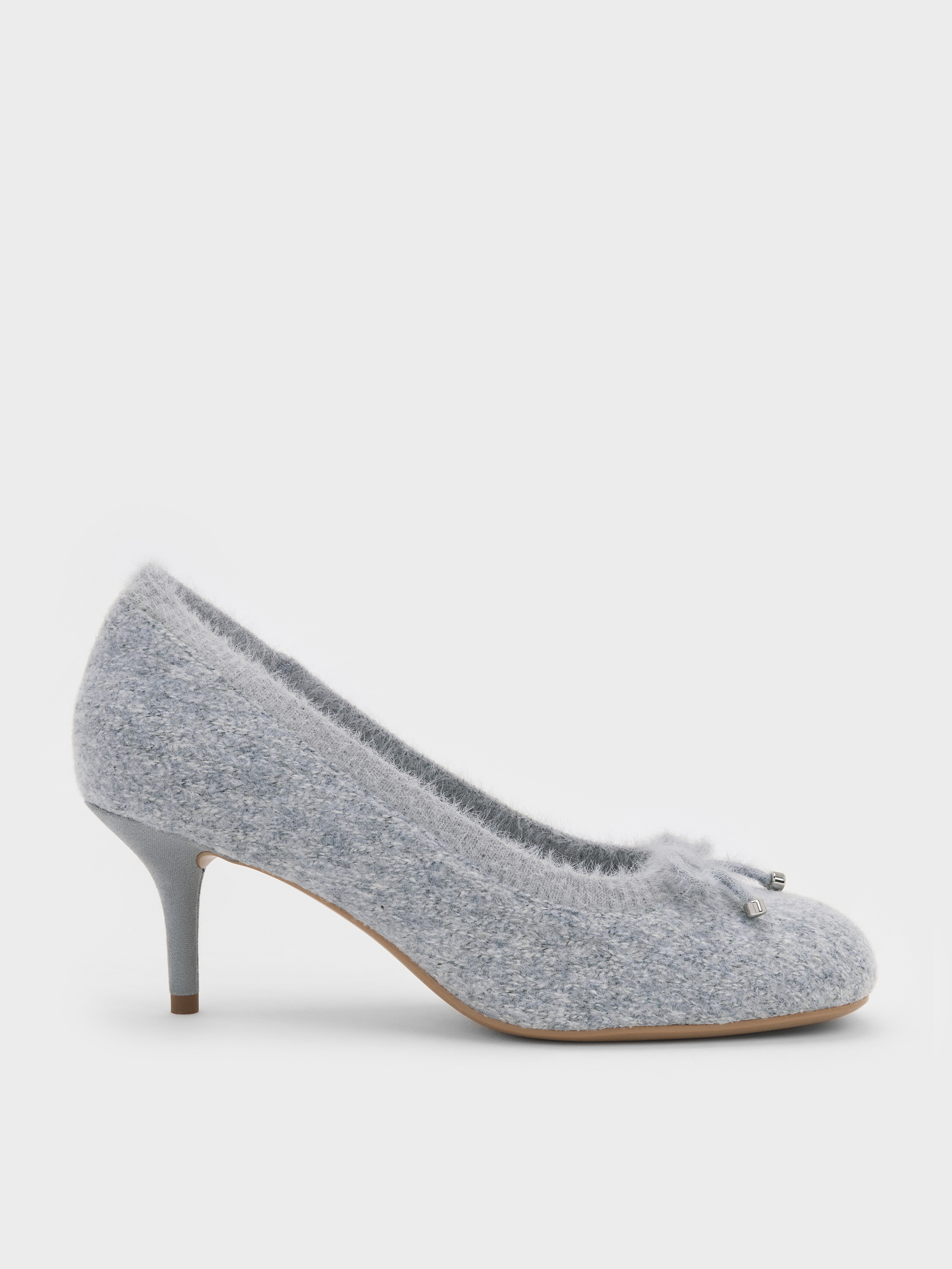 CHARLES & KEITH - Knitted Bow Pumps