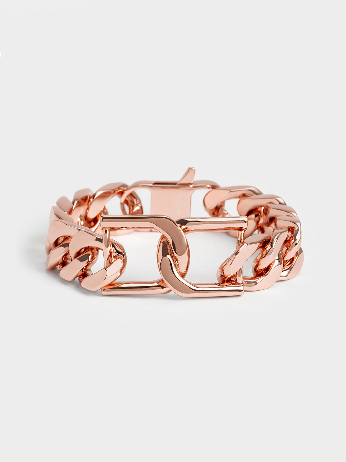 Charles & Keith - Women's Gabine Chain-Link Bracelet, Rose Gold, R